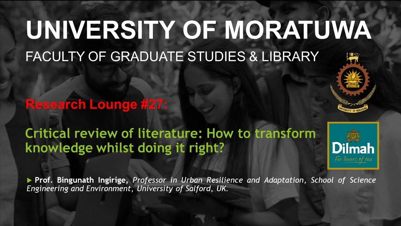Research Lounge#27: Critical review of literature: How to transform knowledge whilst doing it right?