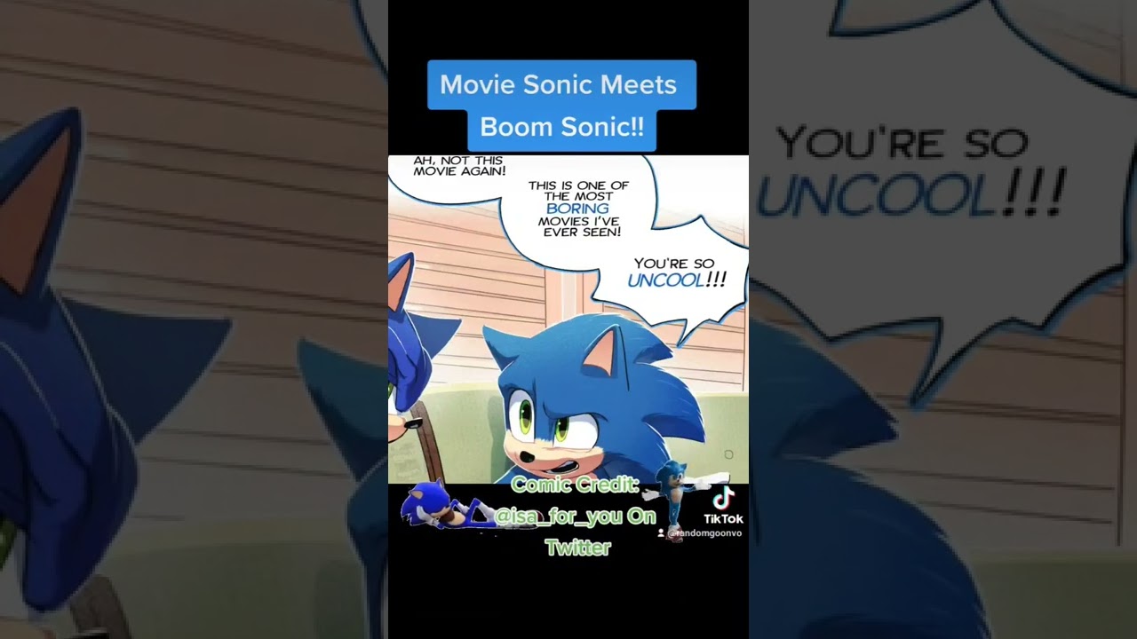 Movie Sonic Meets Boom Sonic!! | Sonic FanComic Dub | #shorts #sonicmovie #sonicboom #memesdaily