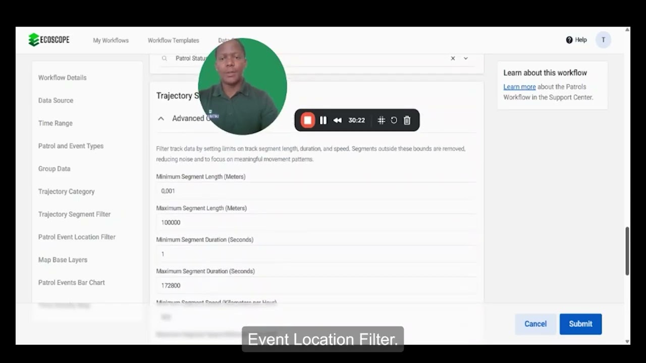 Patrols Workflow in Ecoscope