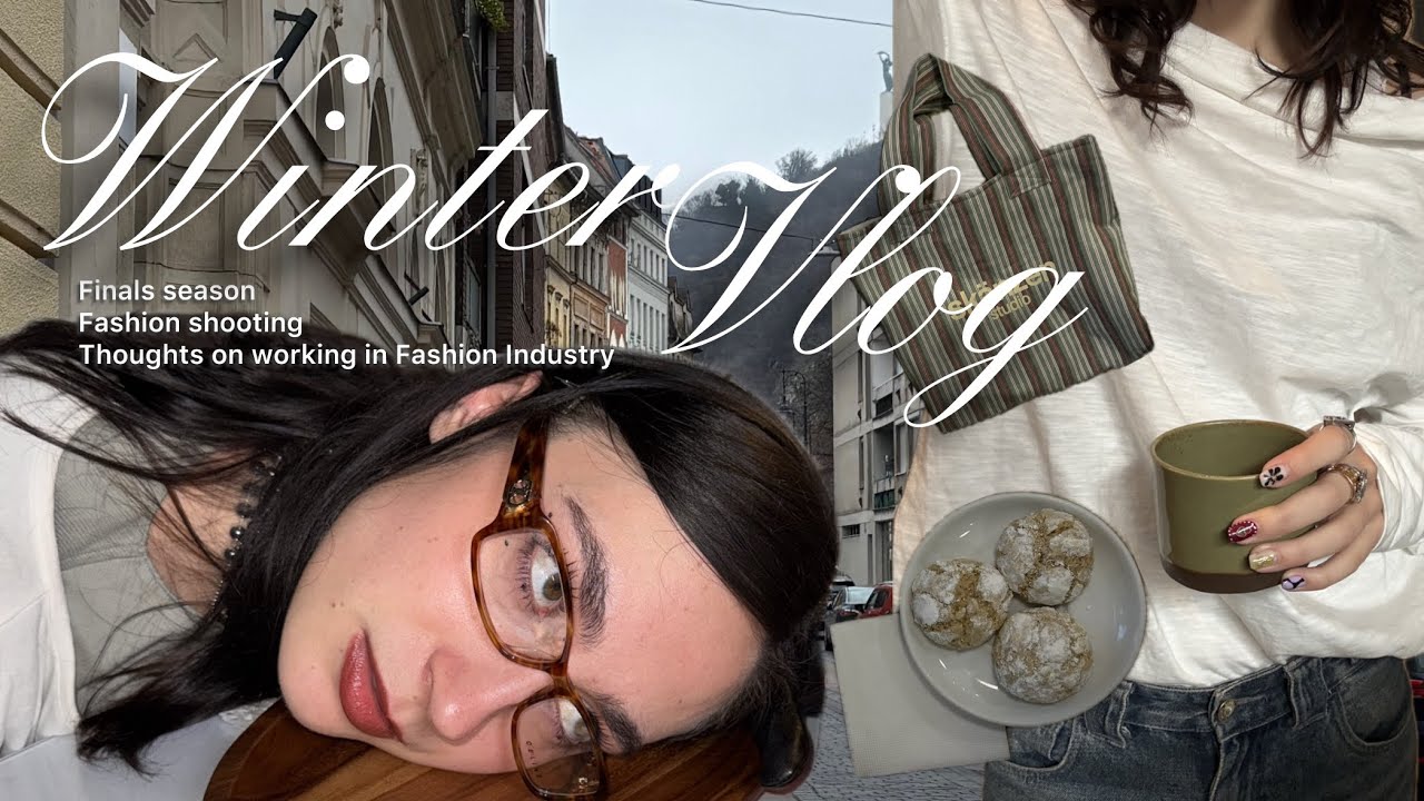 Winter Vlog [Finals season; Fashion shooting and thoughts on working in Fashion Industry] ❄️🪩