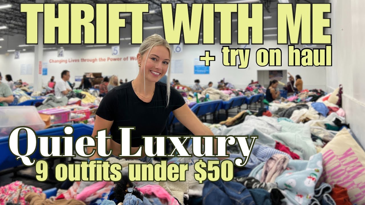 Thrift With Me + Примерка на вывоз | ТИХАЯ РОСКОШЬ | Аутлет Goodwill — оплата по фунтам!