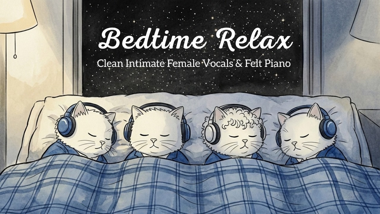 Dear Me: It's Okay 🌙 | Bedtime Relax | Clean Female Vocals & Felt Piano | Sleep BGM