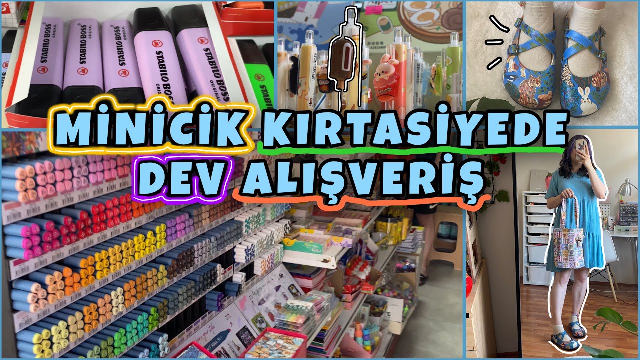 ART VLOG | MİNİCİK KIRTASİYEDE DEV ALIŞVERİŞ YAPIYORUM 🛍️