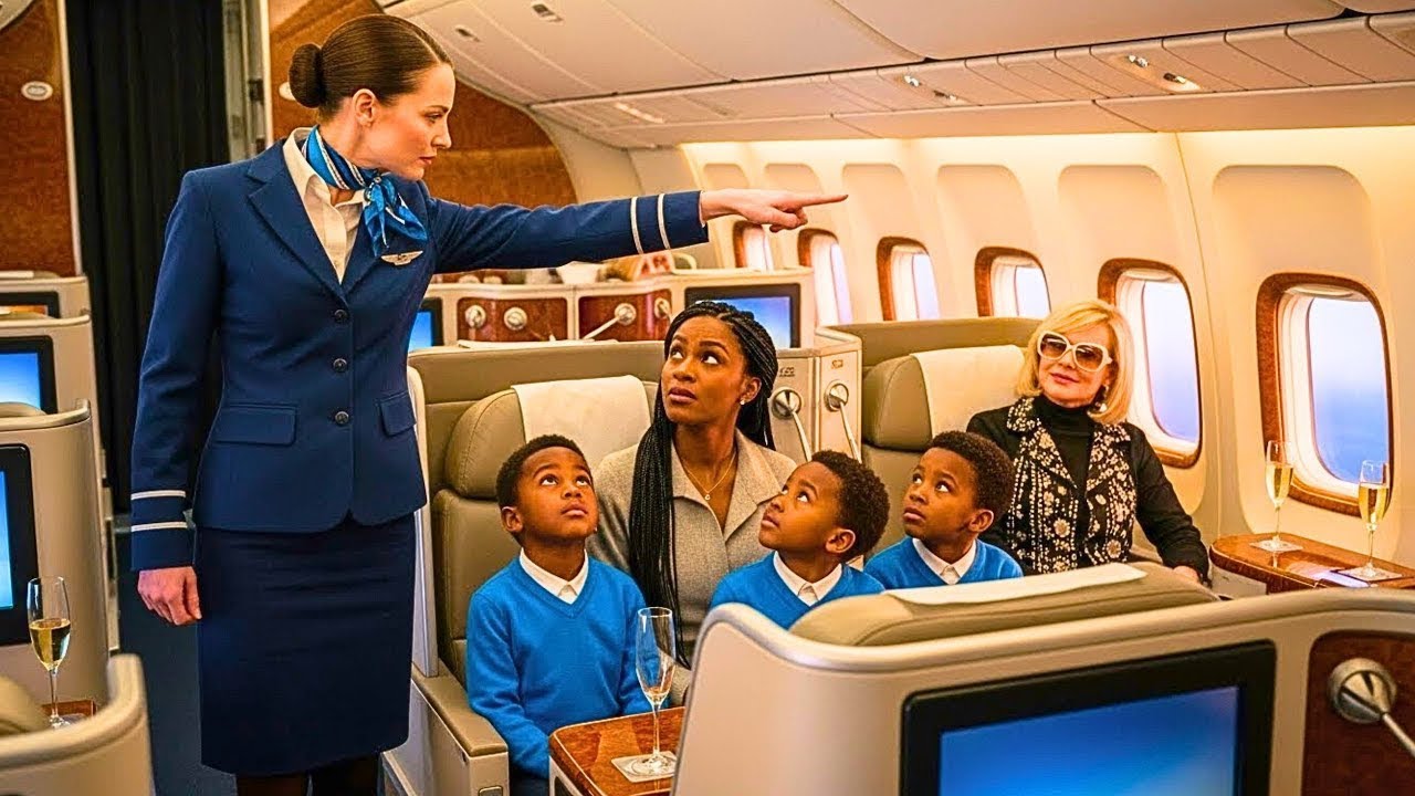L'hôtesse vire les triplés de la 1ère classe, mais ce qui arrive ensuite a choqué les passagers