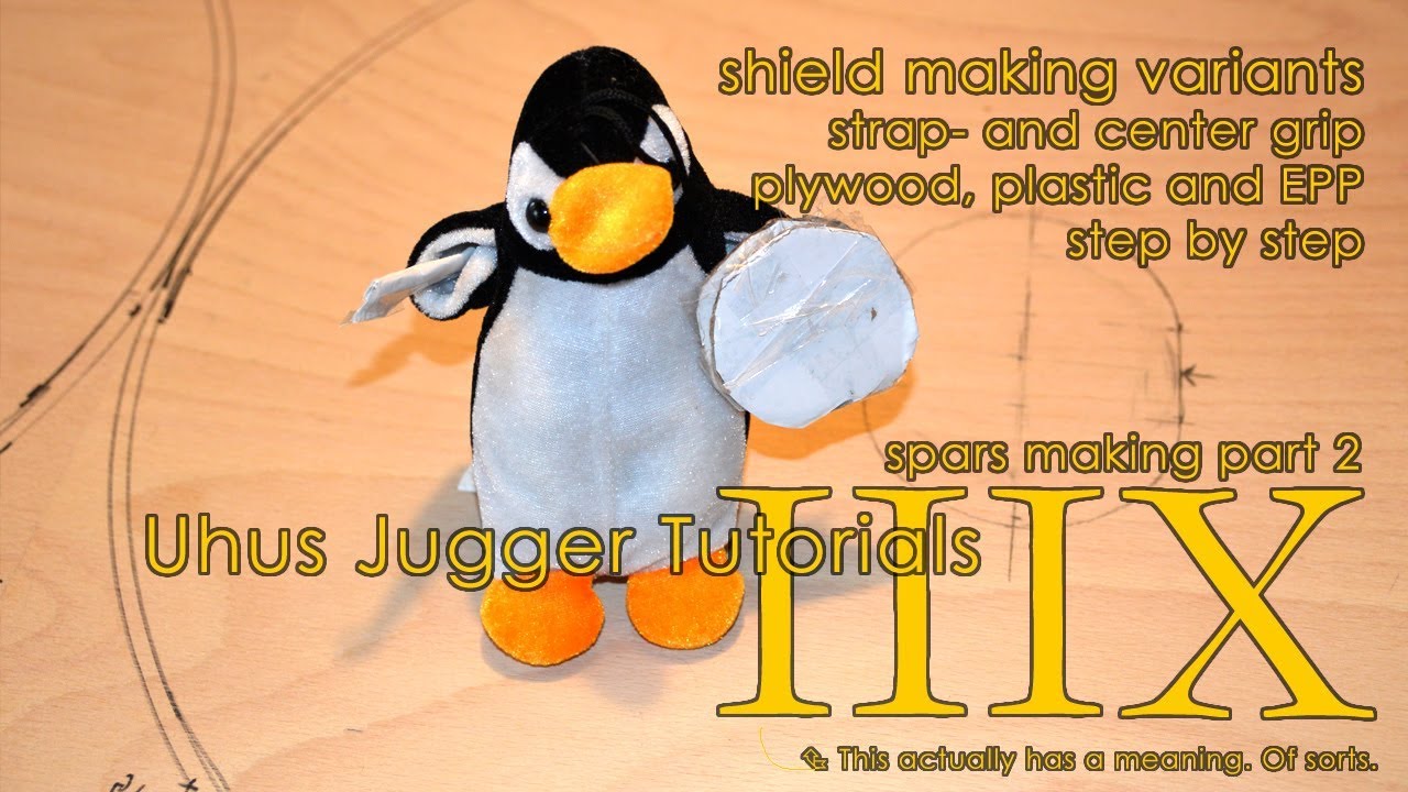 Shield making, step by step: Strap and boss grip, heavy and light [Uhus Jugger Tutorials #7b]