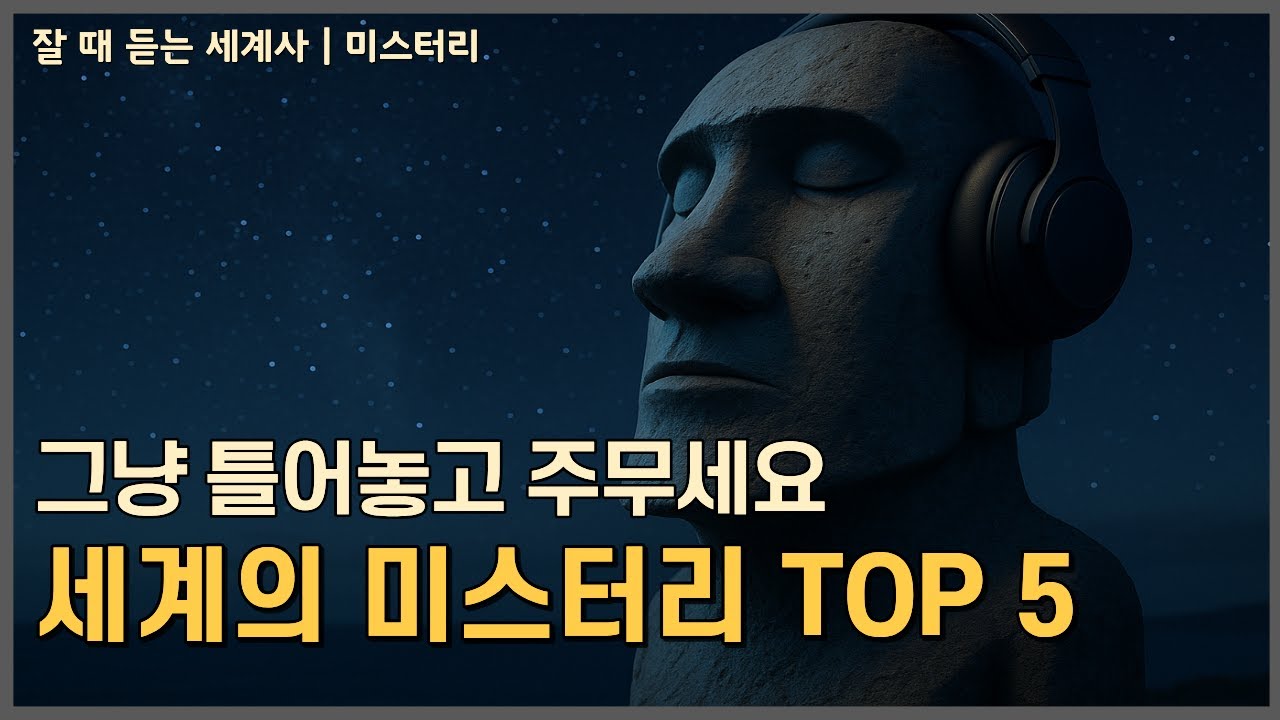 🎧 성우 이지선이 직접 읽어드리는 잘 때 듣는 세계사 | 세계의 미스터리_아직 풀리지 않은 다섯 개의 이야기[중간광고X]