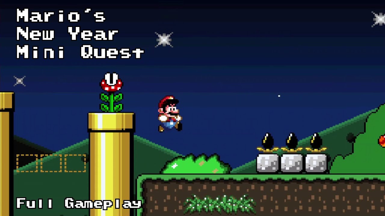 Mario's New Year Mini Quest (My SMW Hacks) - Full Gameplay