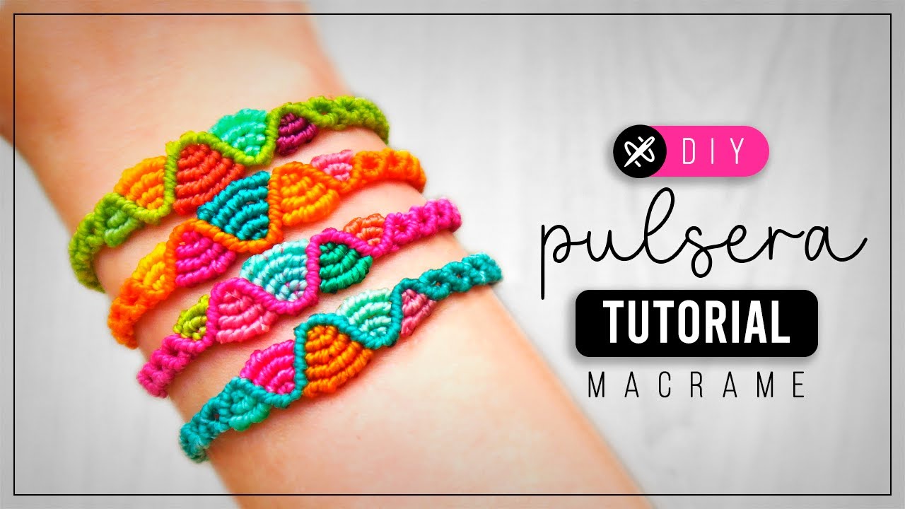 DIY Pulsera reciclada » ♻️ tutorial | como hacer pulsera con retazos con hilo | diy ● Macrame #254