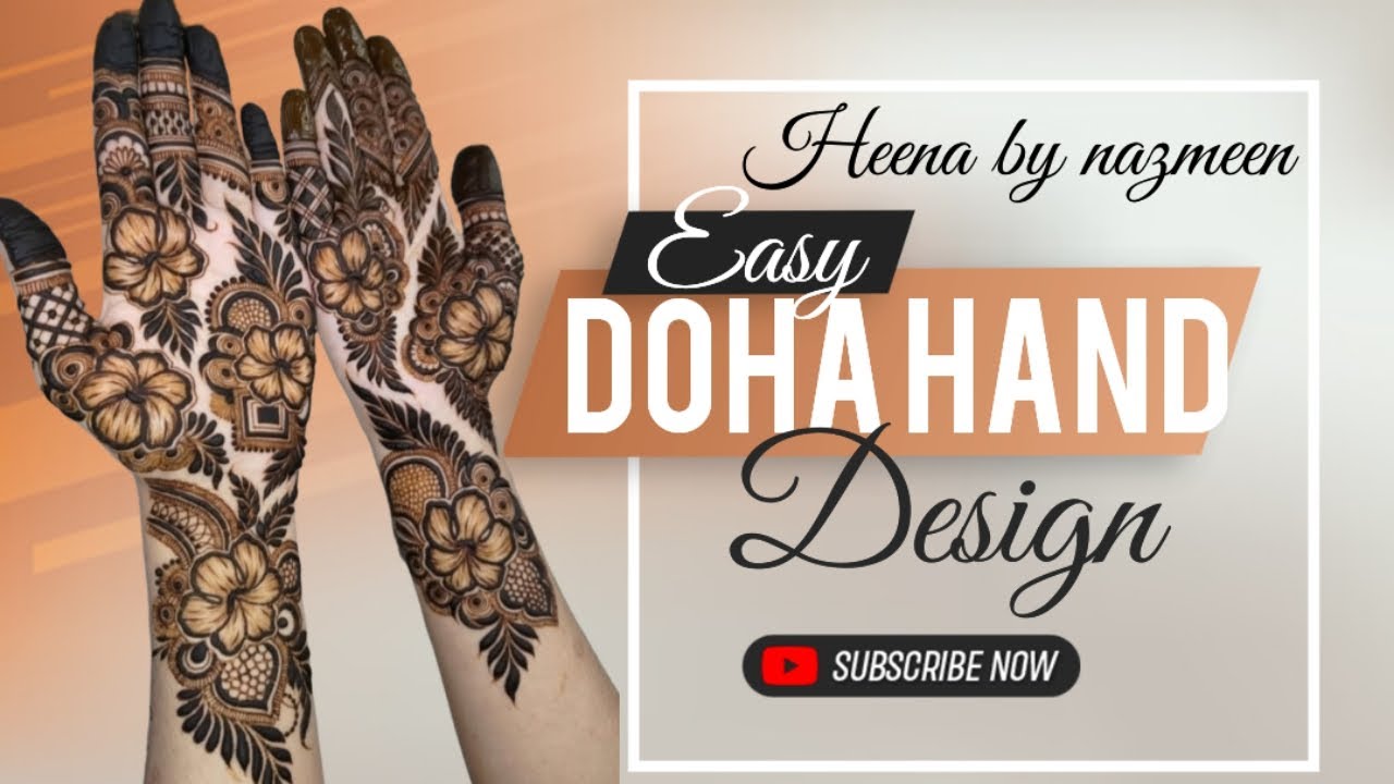 Easy Doha hand design🌿 | for beginners | heena by nazmeen