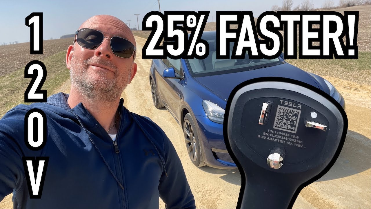 E29 | 110–120 В. Домашняя зарядка на 25% быстрее с NEMA 5-20 (Tesla Model Y)