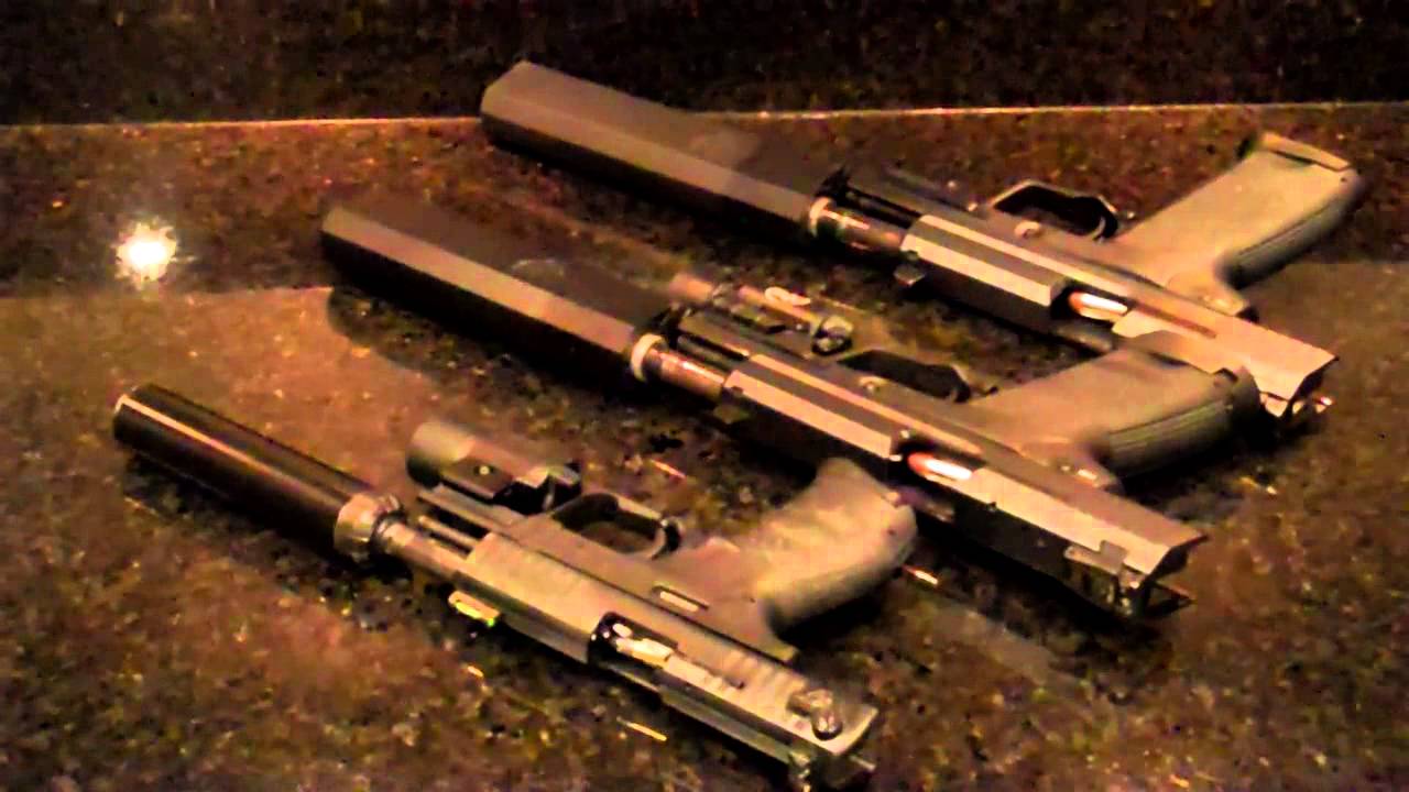 Night version: Shooting suppressed handguns in a house