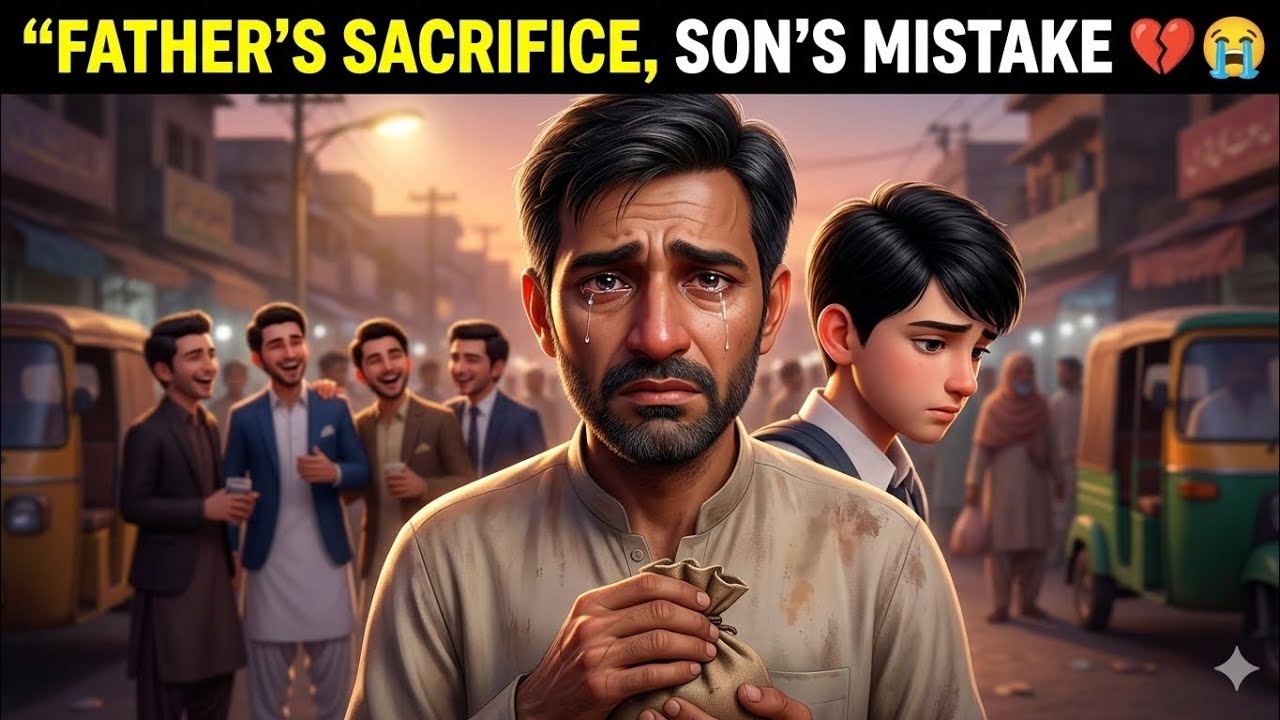 اس بیٹے نے سب کے سامنے کہا: یہ میرا باپ نہیں… مگر سچ جان کر دیر ہو چکی تھی! 😢