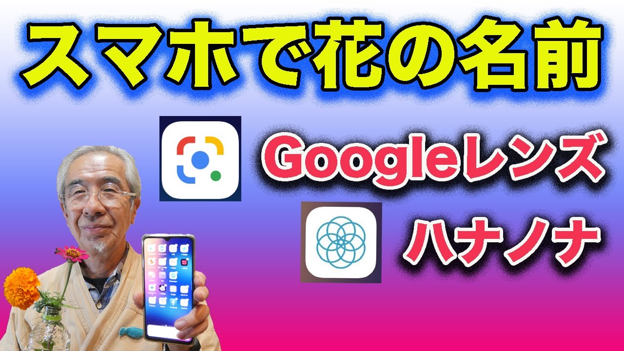 スマホで花の名前を調べる。Googleレンズ、ハナノナ