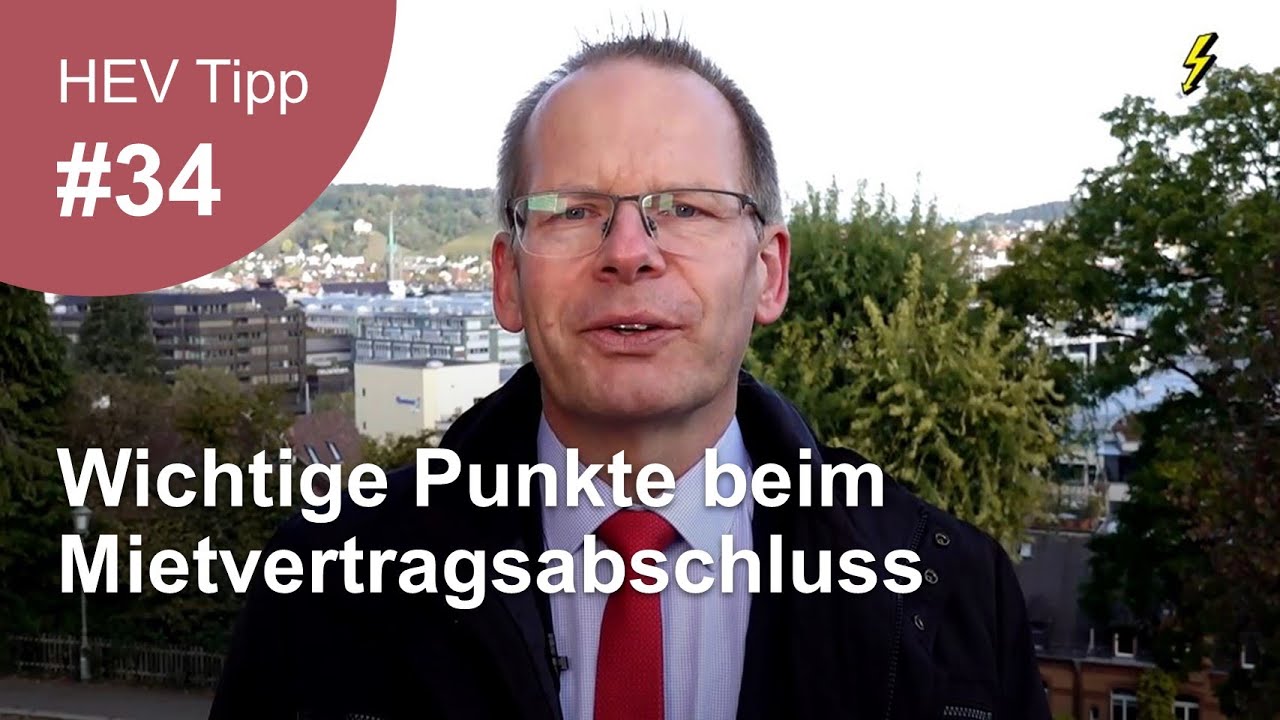 HEV Tipp #34 – Wichtigste Punkte beim Mietvertragsabschluss