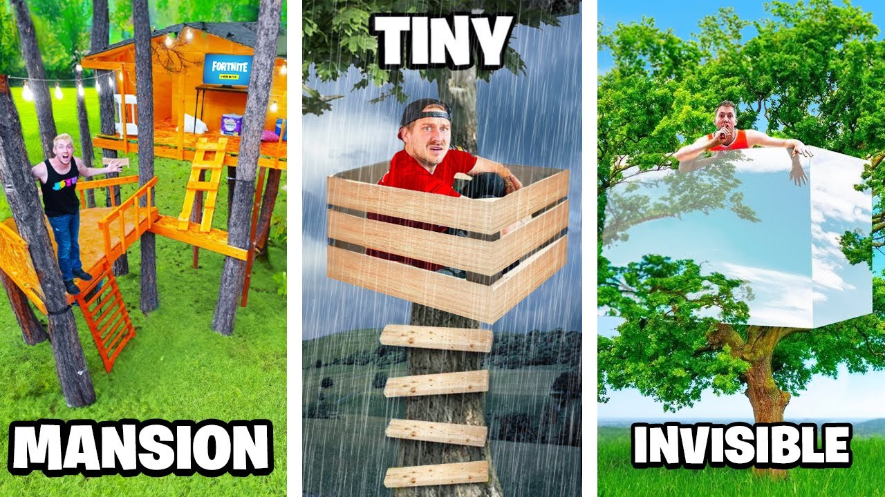 SURVIVING IN ULTIMATE TREEHOUSES!