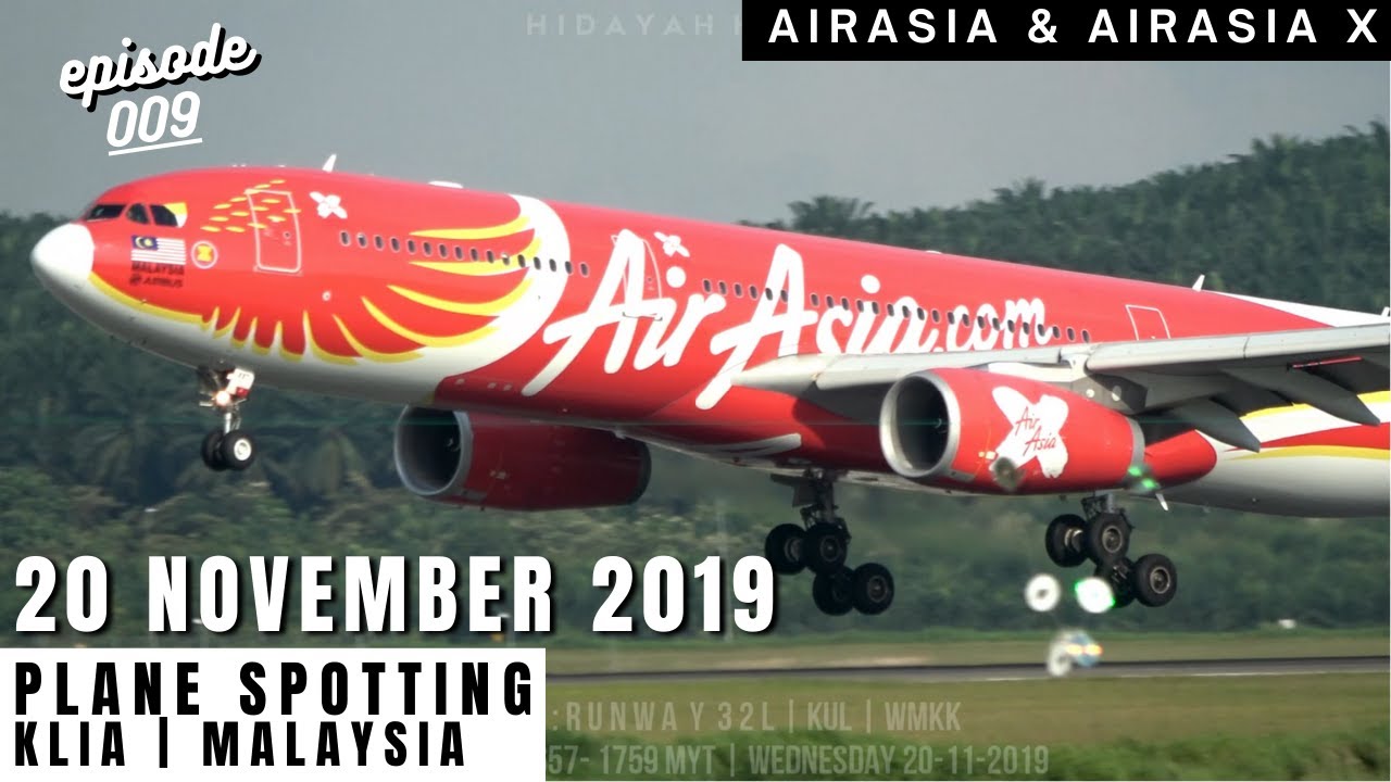 Plane Spotting AirAsia at Kuala Lumpur International Airport, Malaysia - 20 November 2019 - Ep.9