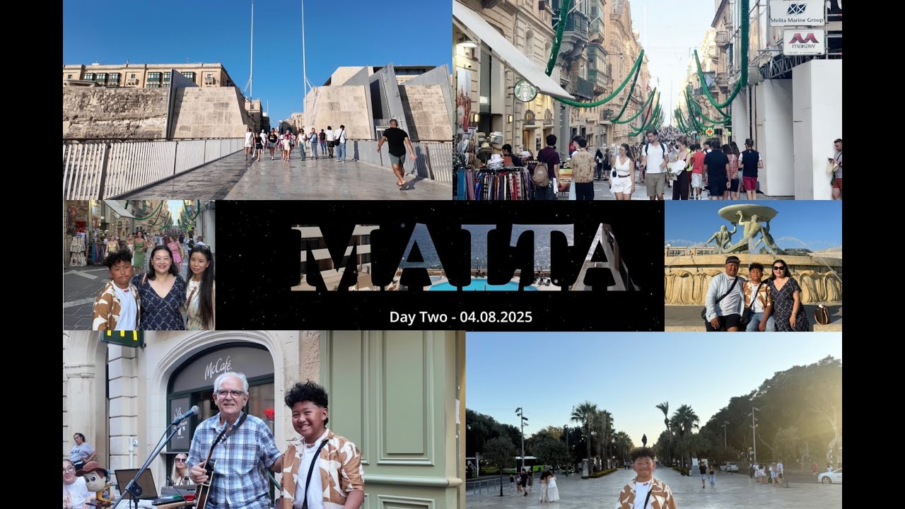 🇲🇹 Malta Day 2 | Swimming & Birthdays 🎶🎂 | Republic Street Busker Sings Nepali Song in Valletta! 🇳🇵