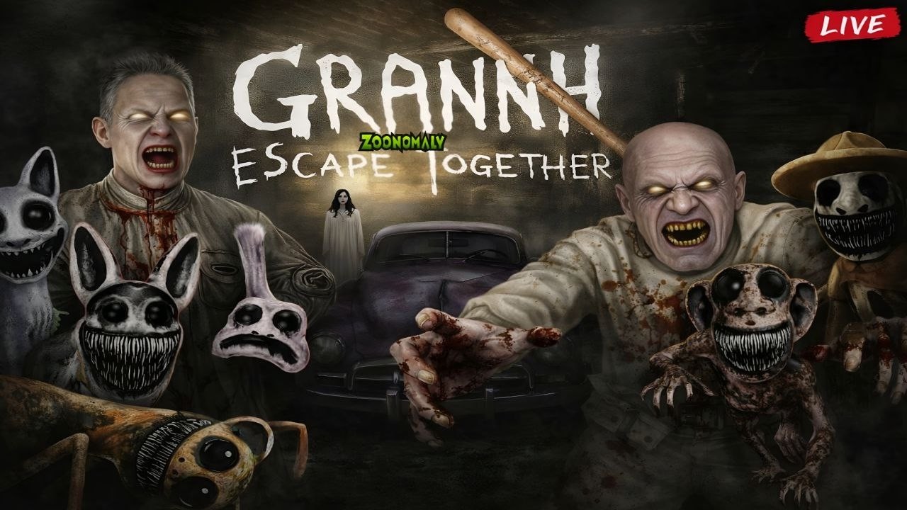 GRANNY ESCAPE TOGETHER LIVE 🔴 | Horror Survival Challenge | Sheen Playz