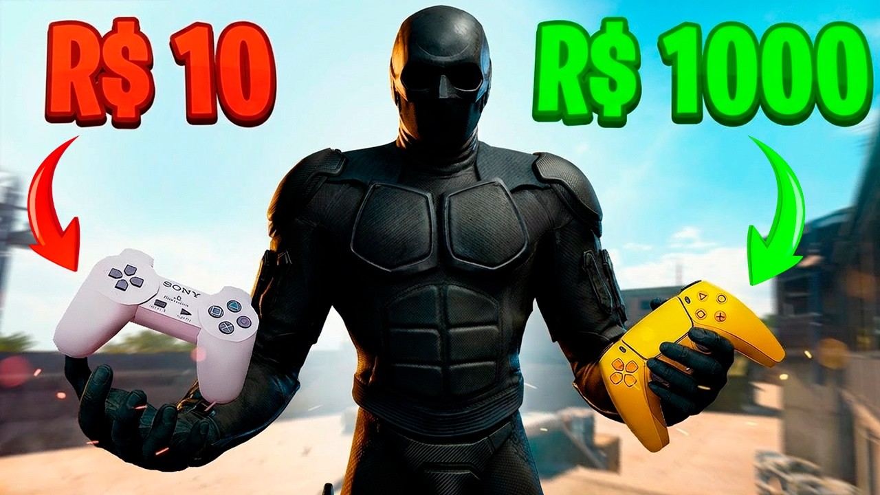 CONTROLE de R$10 vs CONTROLE de R$1000 no WARZONE - React Vini Miranda