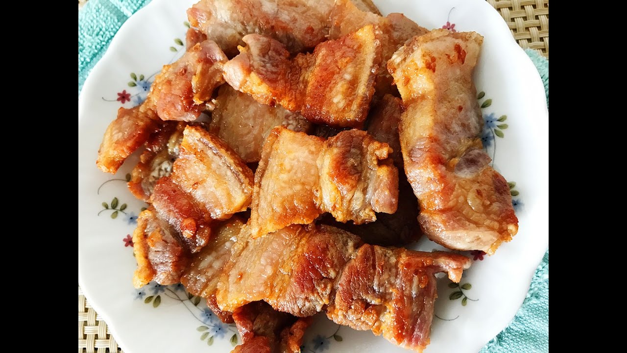 สูตรและวิธีทำหมูสามชั้นทอดเกลือแบบง่ายและอร่อย - หมูสามชั้นทอดเกลือ