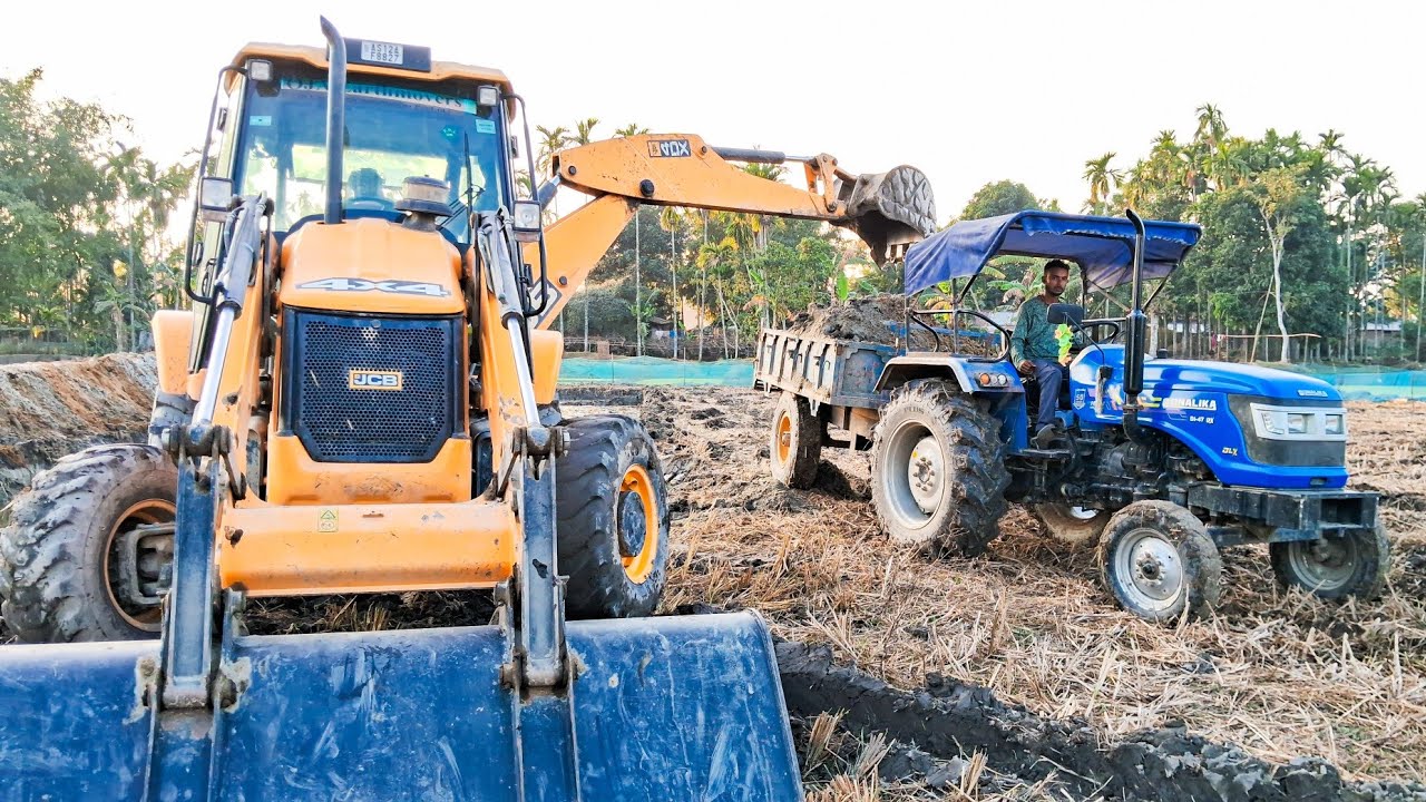 Mahindra 575 DI And Sonalika Tractor Working With JCB 4x4 | JCB 4DX | Tractor video, Tractor Tractor