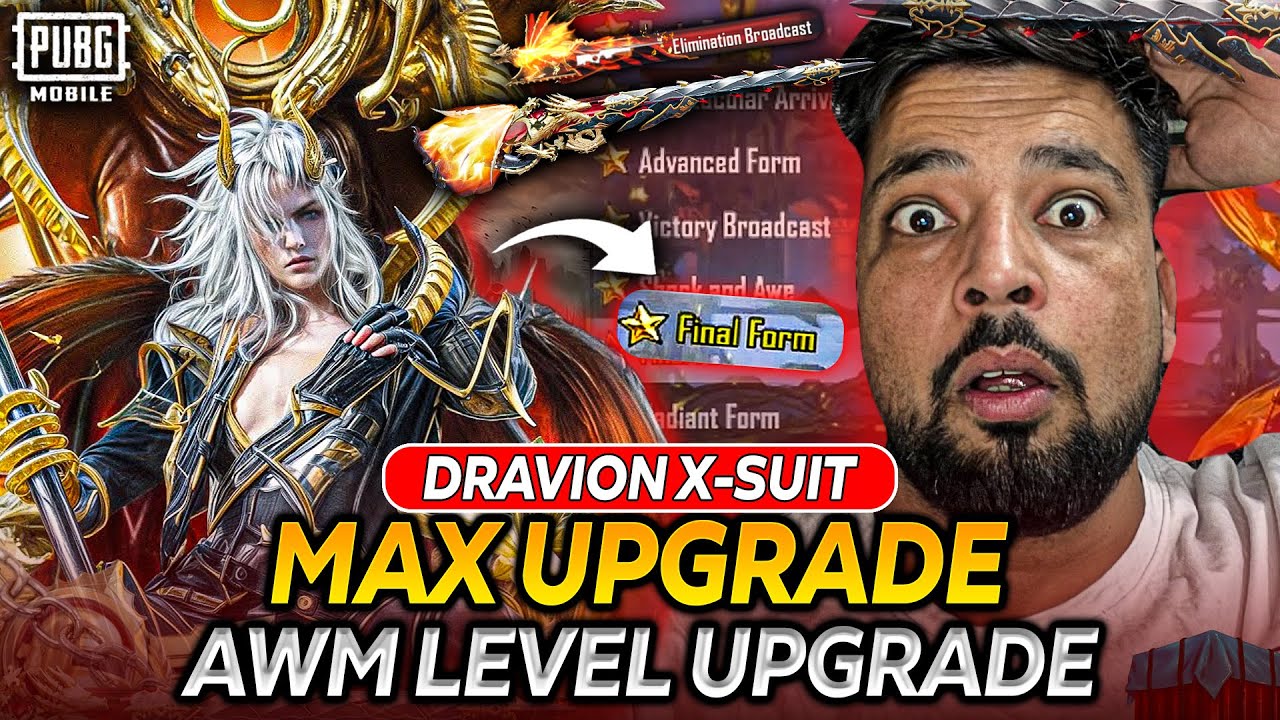 Dravion X-Suit MAX Upgrade And AWM Level Upgrade 🥵 | X-Suit GIVEAWAY 😍