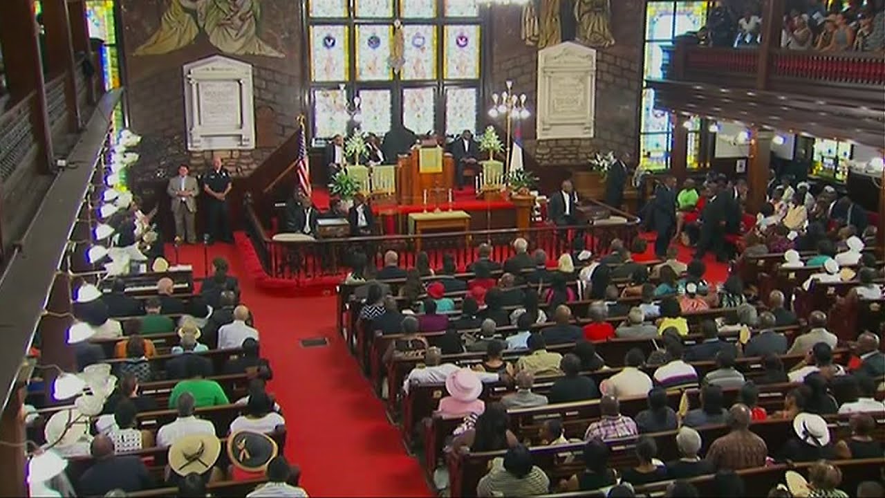 Charleston church holds service