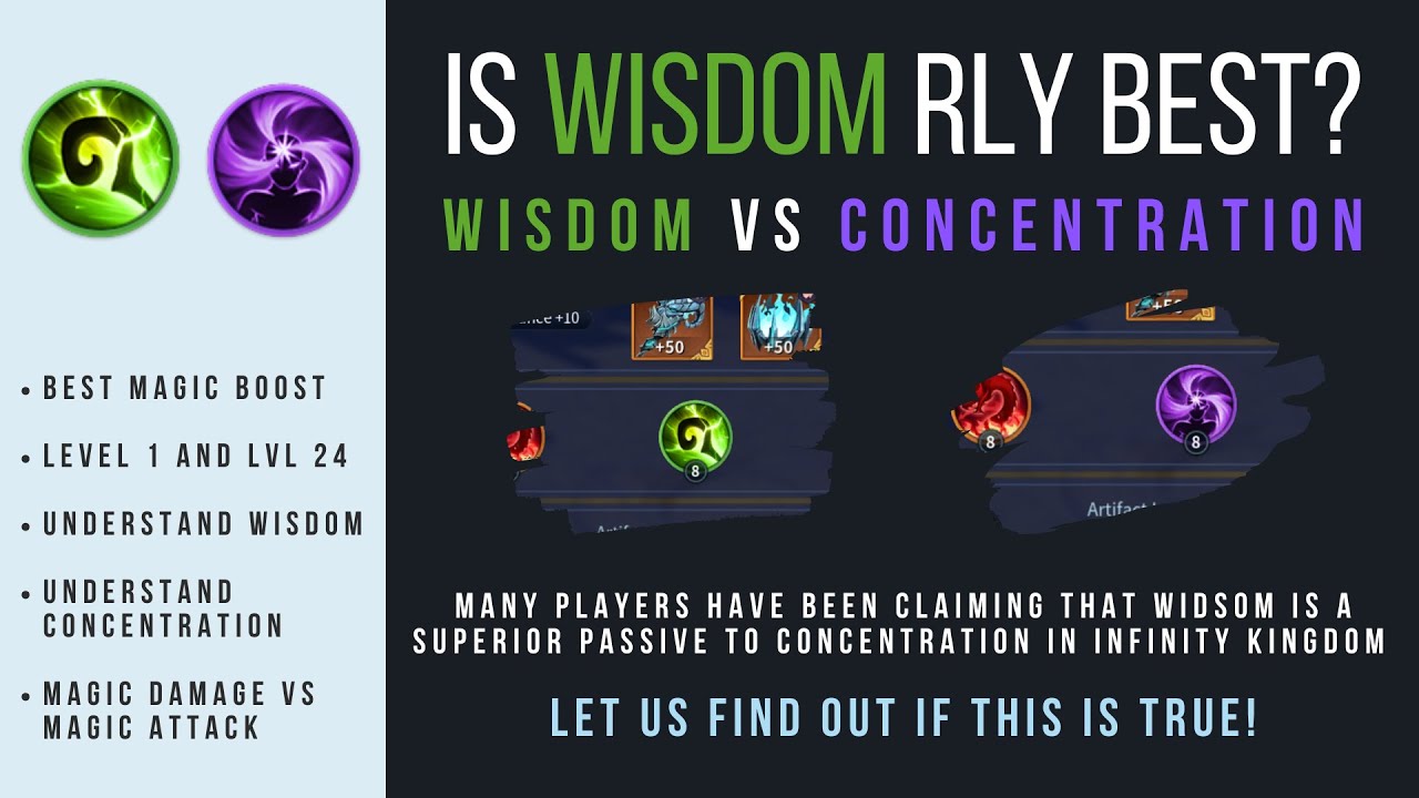 Wisdom VS Concentration | Tower of Knowledge Passive Review | Infinity Kingdom