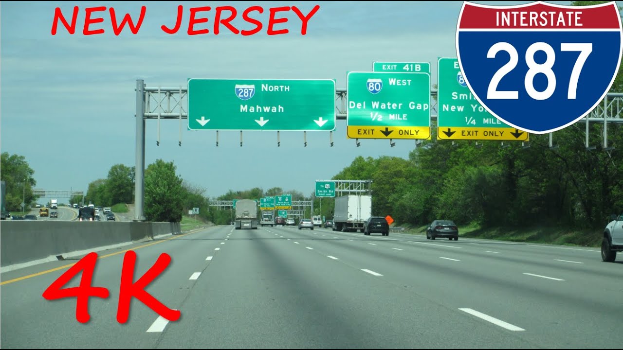 ⁴ᴷ Interstate 287 - New Jersey northbound [4K VIDEO]