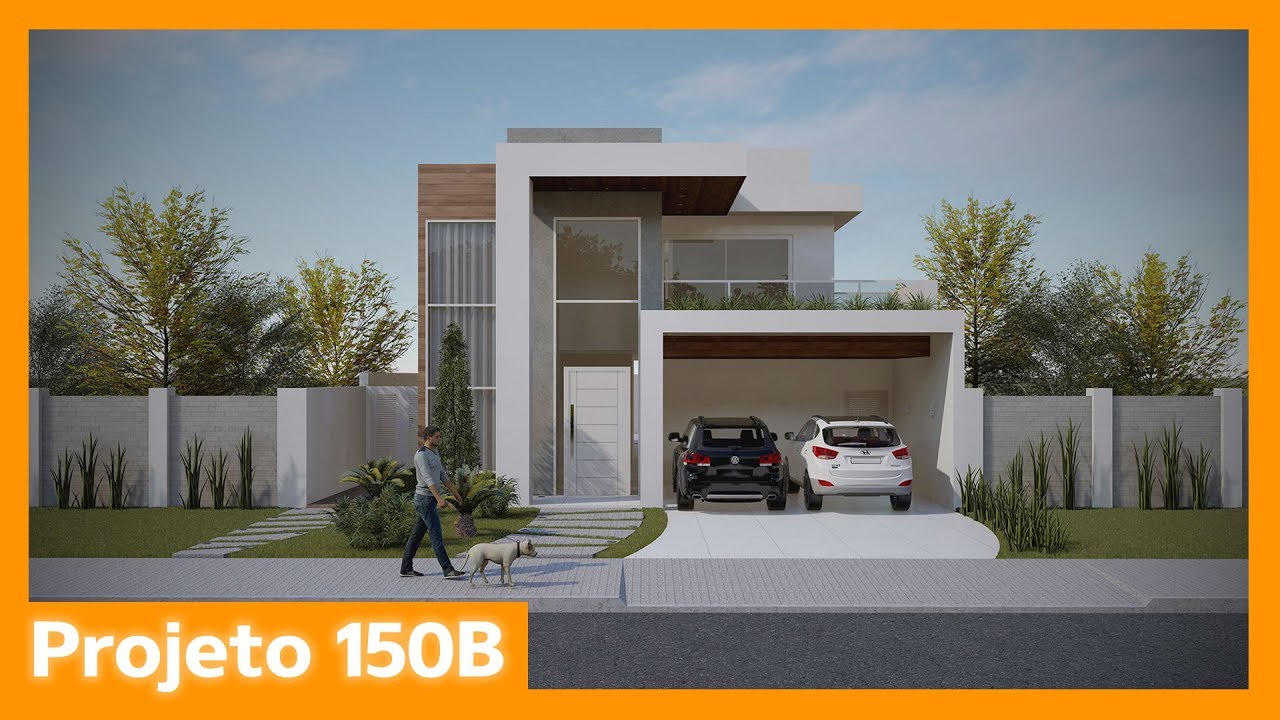 Planta de sobrado para condomínio fechado -150B