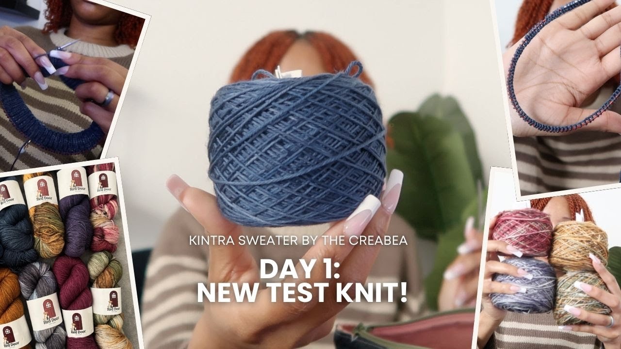 day 1 of knitting a fingering weight colorwork sweater | daily vlog