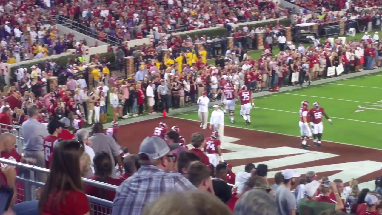 Alabama pregame warm ups it was so loud