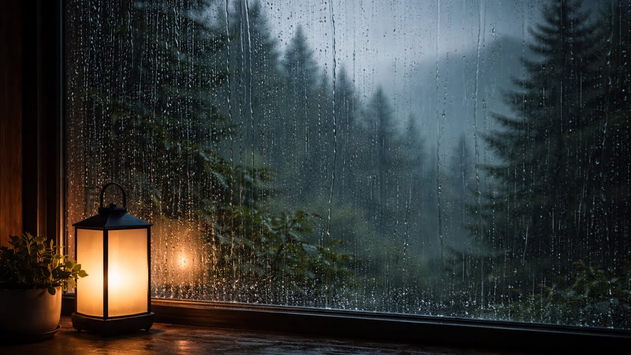 Rain Sounds for Deep Sleep | Night Rain on Window (No Music)