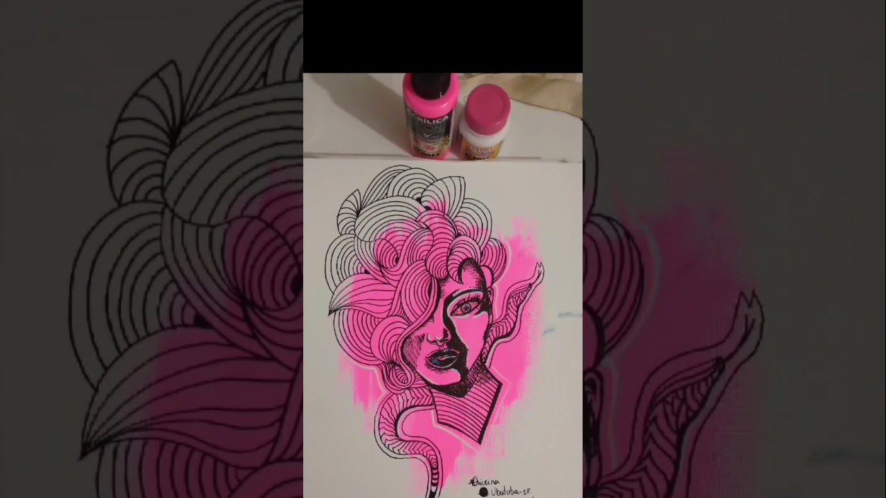 Arte com tinta Neon