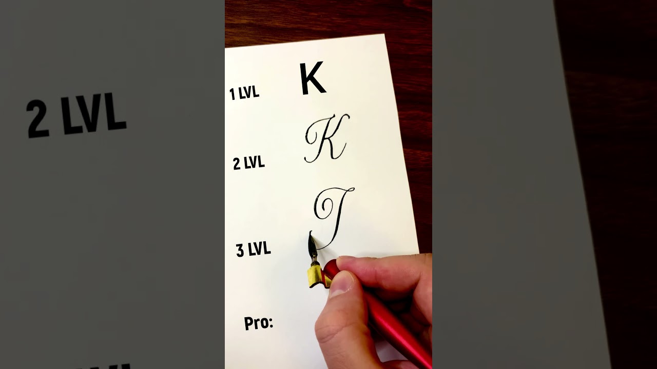 Litera K 4 style #kaligrafia #pismo odręczne #pismo kursywne