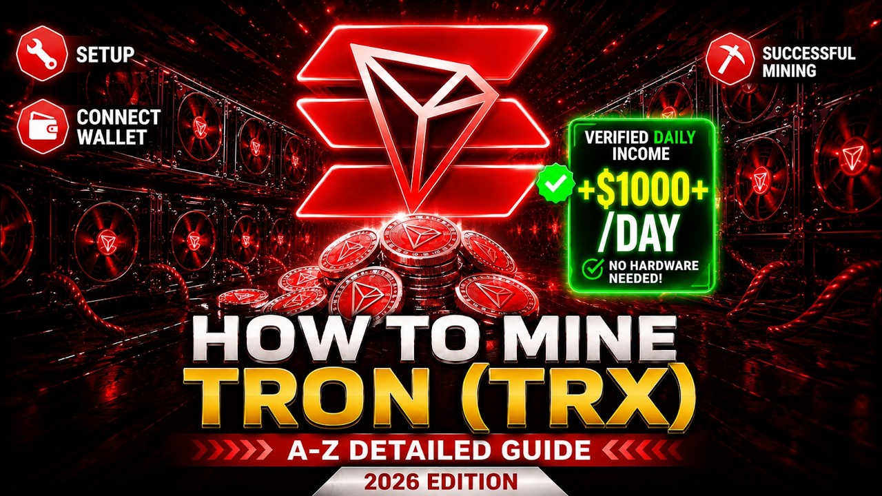 How to Mine Tron (TRX) on Phone FREE + $100/day (2026 Cloud Mining)
