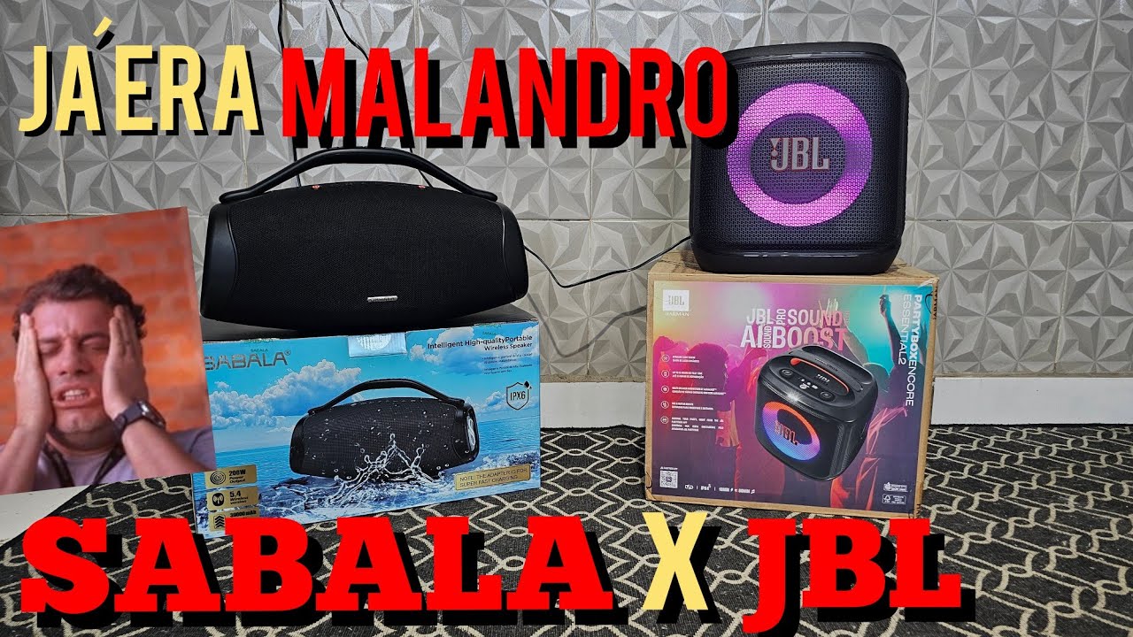 DUELO VERGONHOSO SABALA DR 909 VS JBL PARTYBOX ENCORE ESSENTIAL 2 JBL 