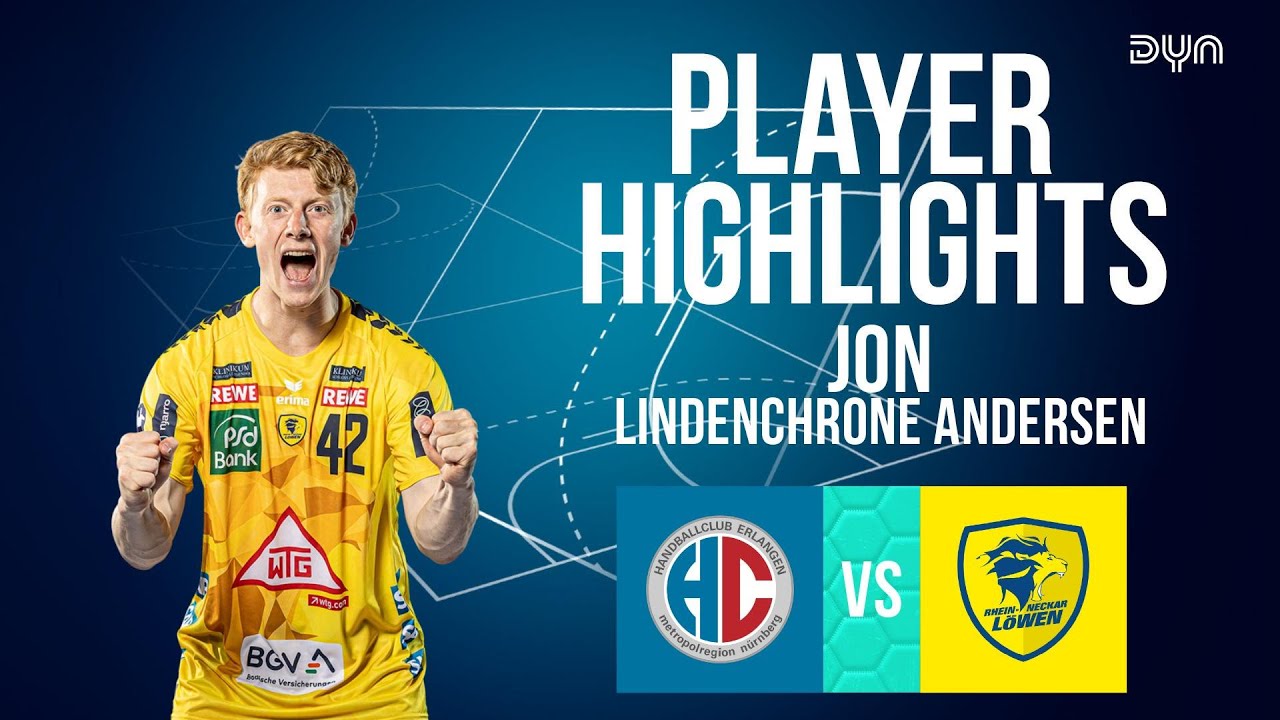 🤾‍♂️Jon Lindenchrone Andersen Highlights vs. HC Erlangen | DAIKIN HBL | Dyn Handball