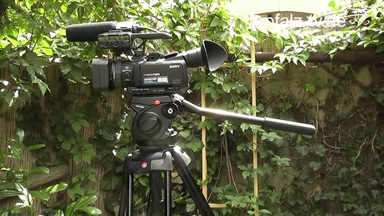 Neue Videokamera  Sony HXR-NX 70  plus Manfrotto Stativ Set 546B Stativ + 501HDV Neiger
