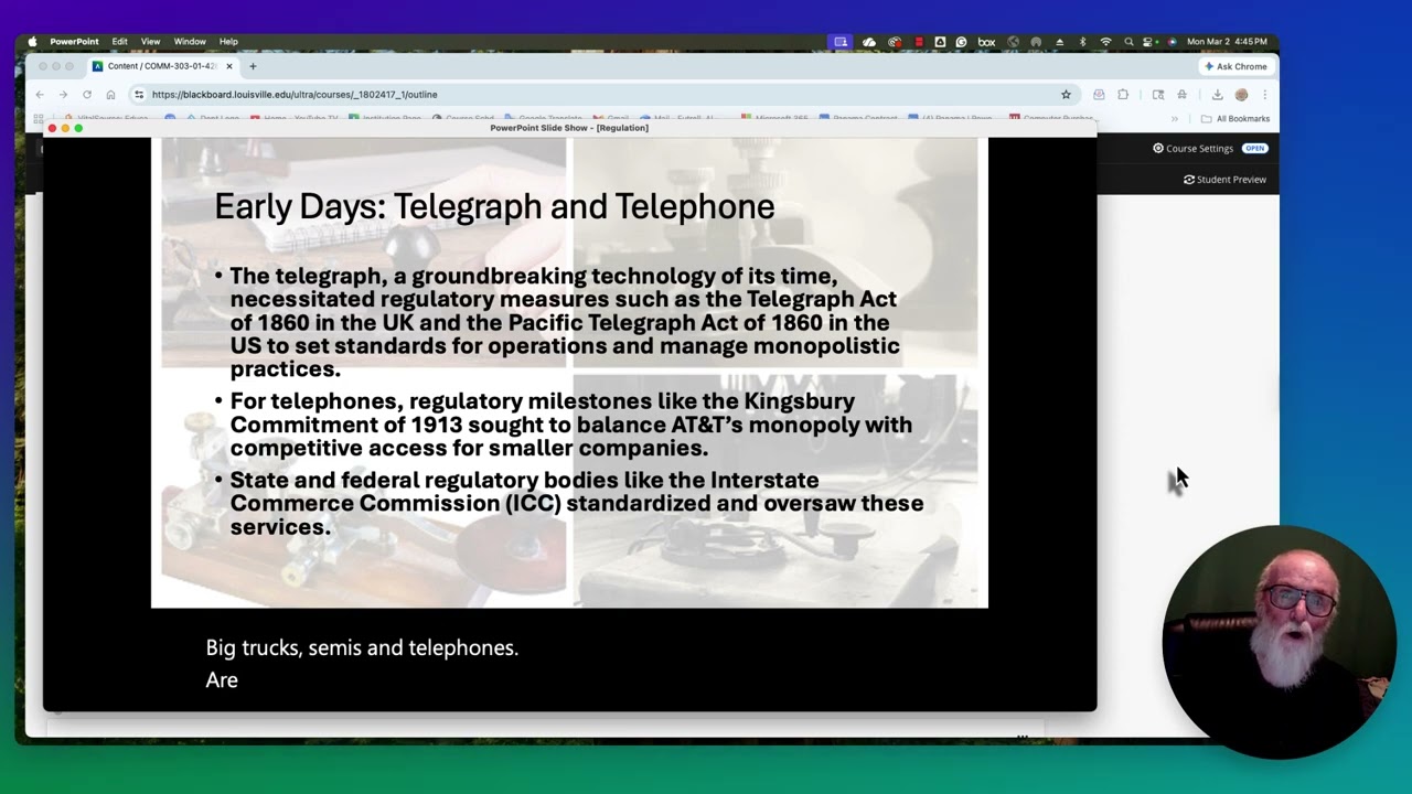 Regulation of Communication Technologies Part 1