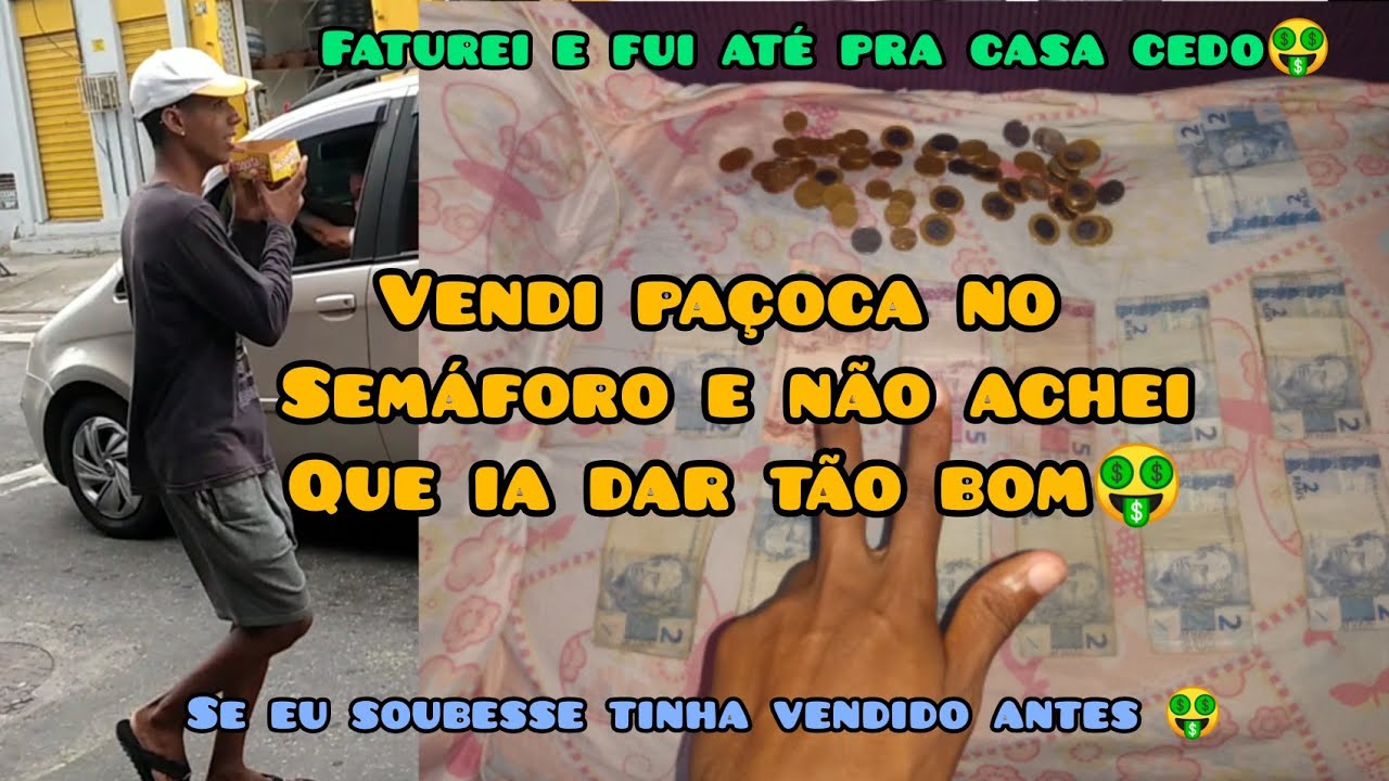 🤑POR QUE NÃO VENDI PAÇOCA ANTES😱DEU MUITO BOM🤑 vendendo paçoca no semáforo!