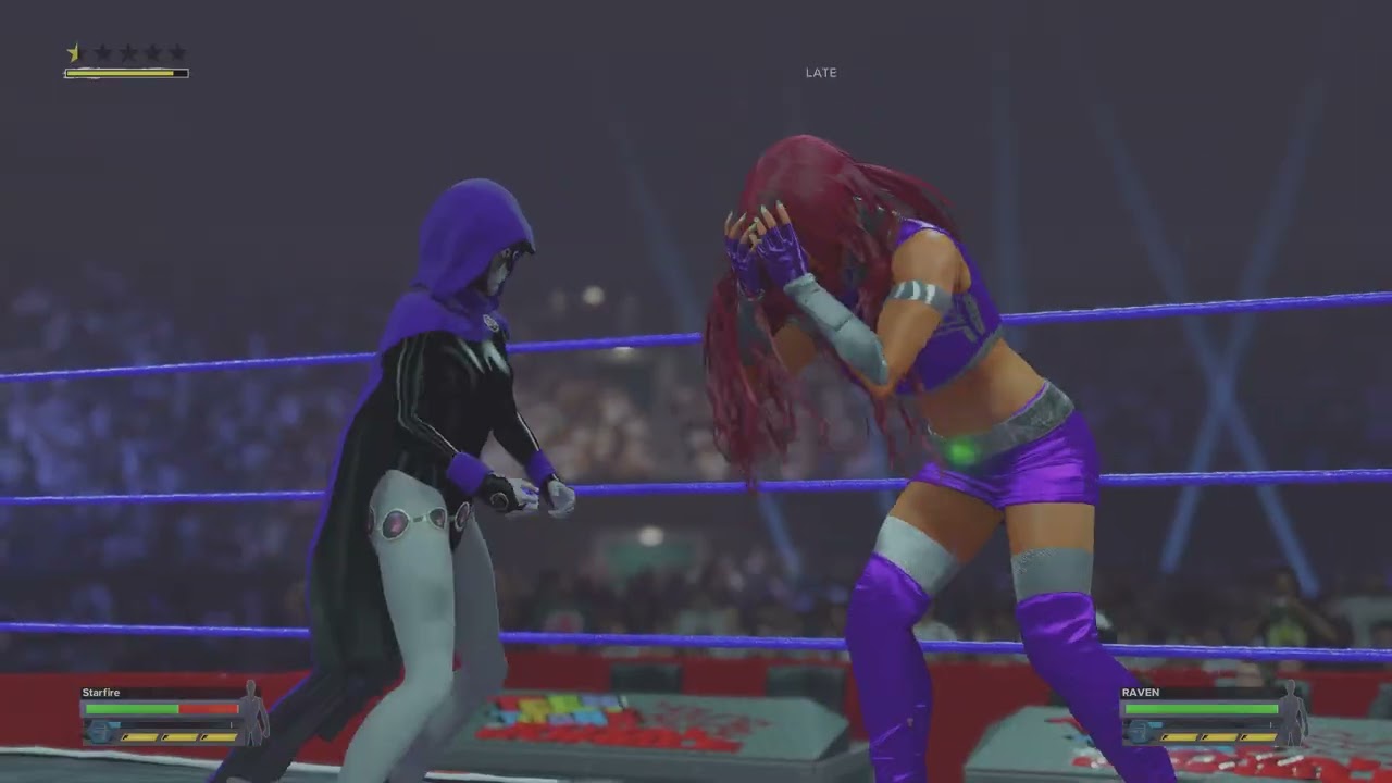 WWE 2K24: Starfire Vs Raven (Low blow match)
