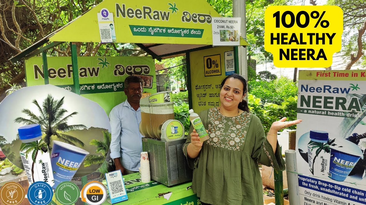 Amazing 100% Healthy Neera at NeeRaw juice franchise shop | Lalbagh Bengaluru | Natural health drink