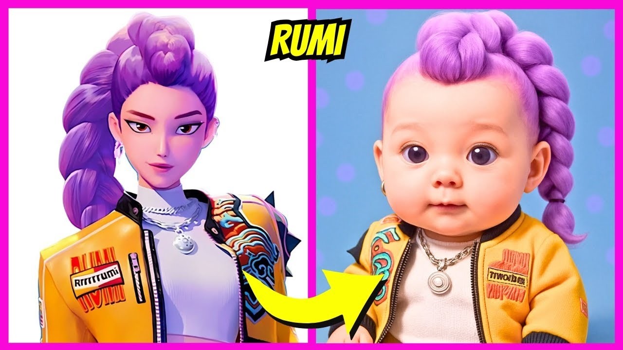K-pop Demon Hunters в образе BABY 🔥 + Викторина «Угадай голос» | Руми, Зои, Мира, Джину, Мистери ...