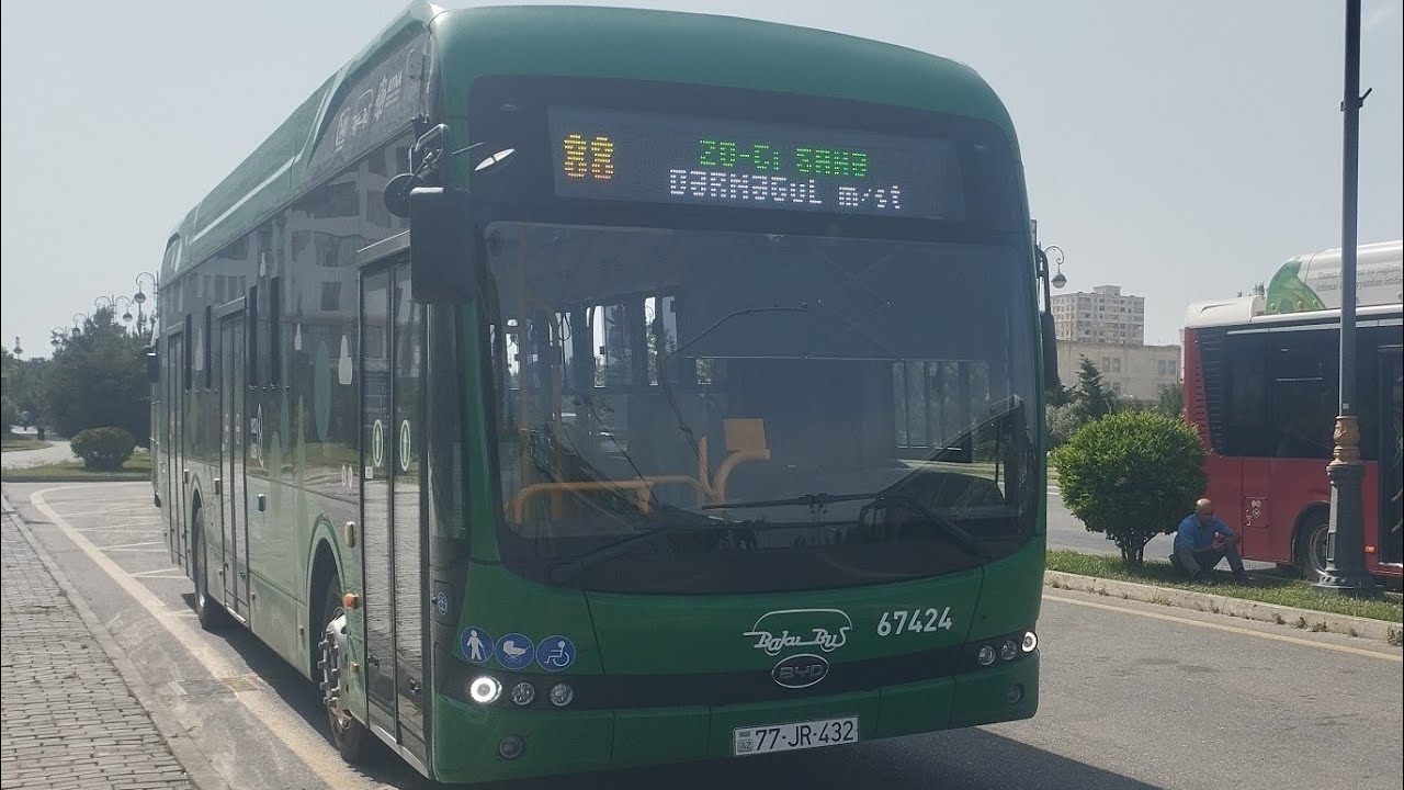 Bakı 88 nömrəli elektrik avtobus. Səfər(20-ci sahə ⏩ Dərnəgül m/st).