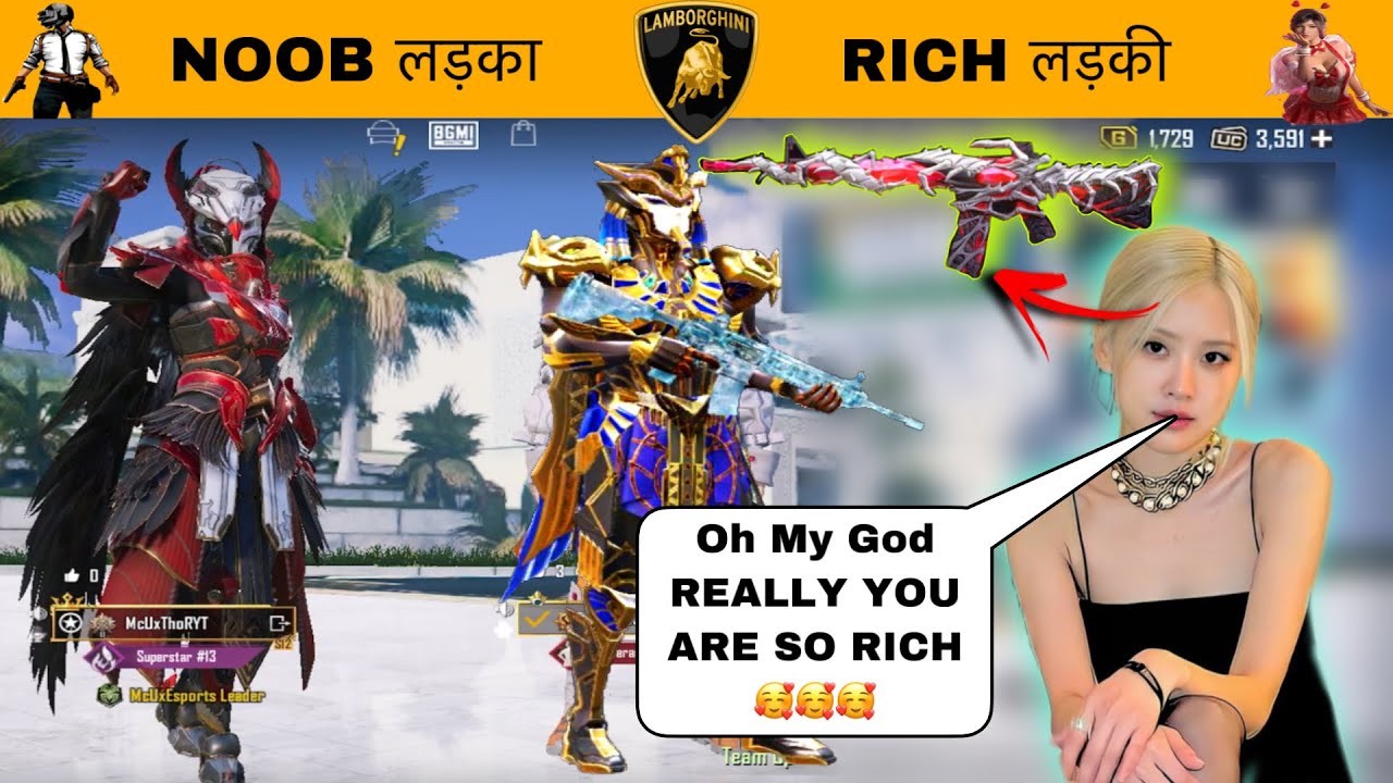 RANDOM RICH & FOREIGNER GIRL GIFTED ME M16A4 MYTHIC GUN SKIN😳 & GOT SHOCKED AFTER SEEING MY x-SUIT