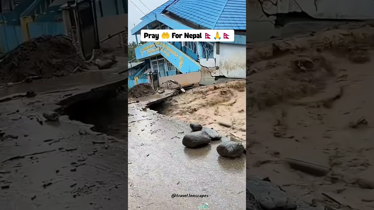 Nepal Floods Live Footage #shorts #shortsfeed #shortsvideo #nepal #nepalnews #disaster