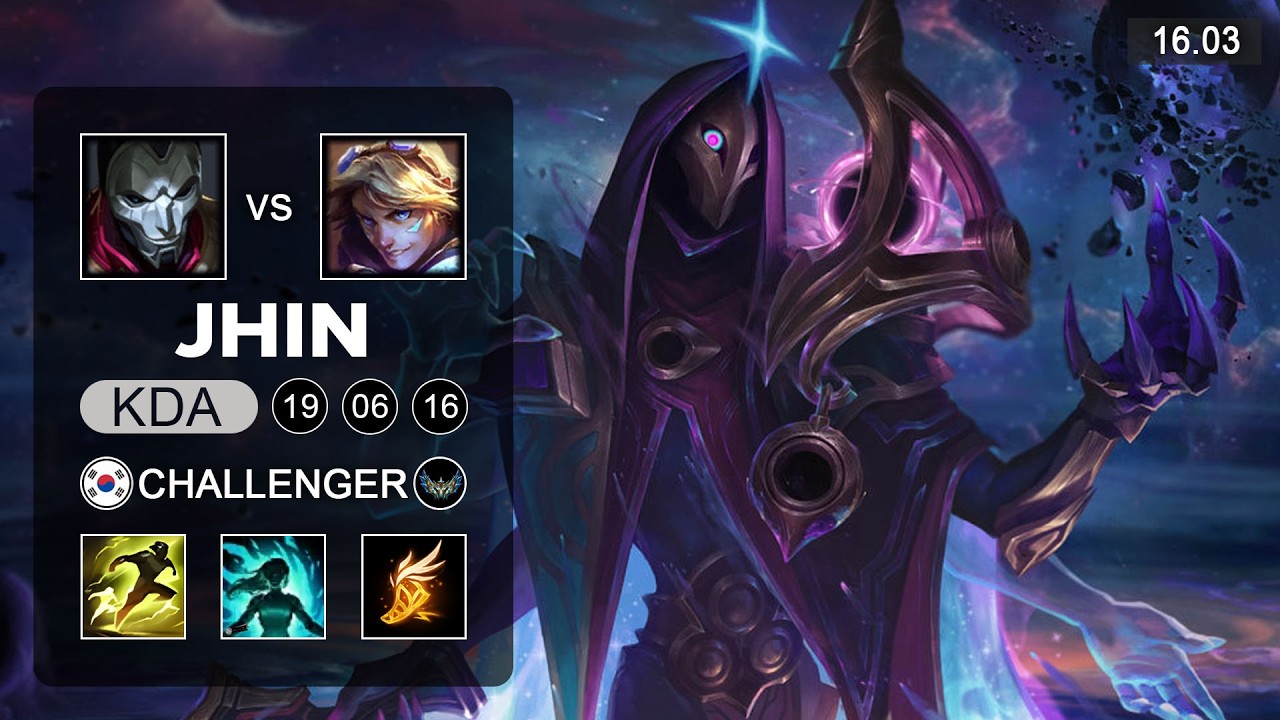 Jhin vs Ezreal ADC - KR Challenger - Patch 16.3 Season 16