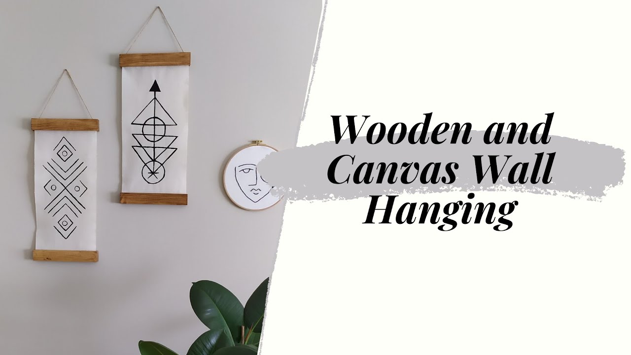 Canvas ve Ahşaptan Duvar Dekoru Yapımı / Wooden and Canvas Wall Hanging
