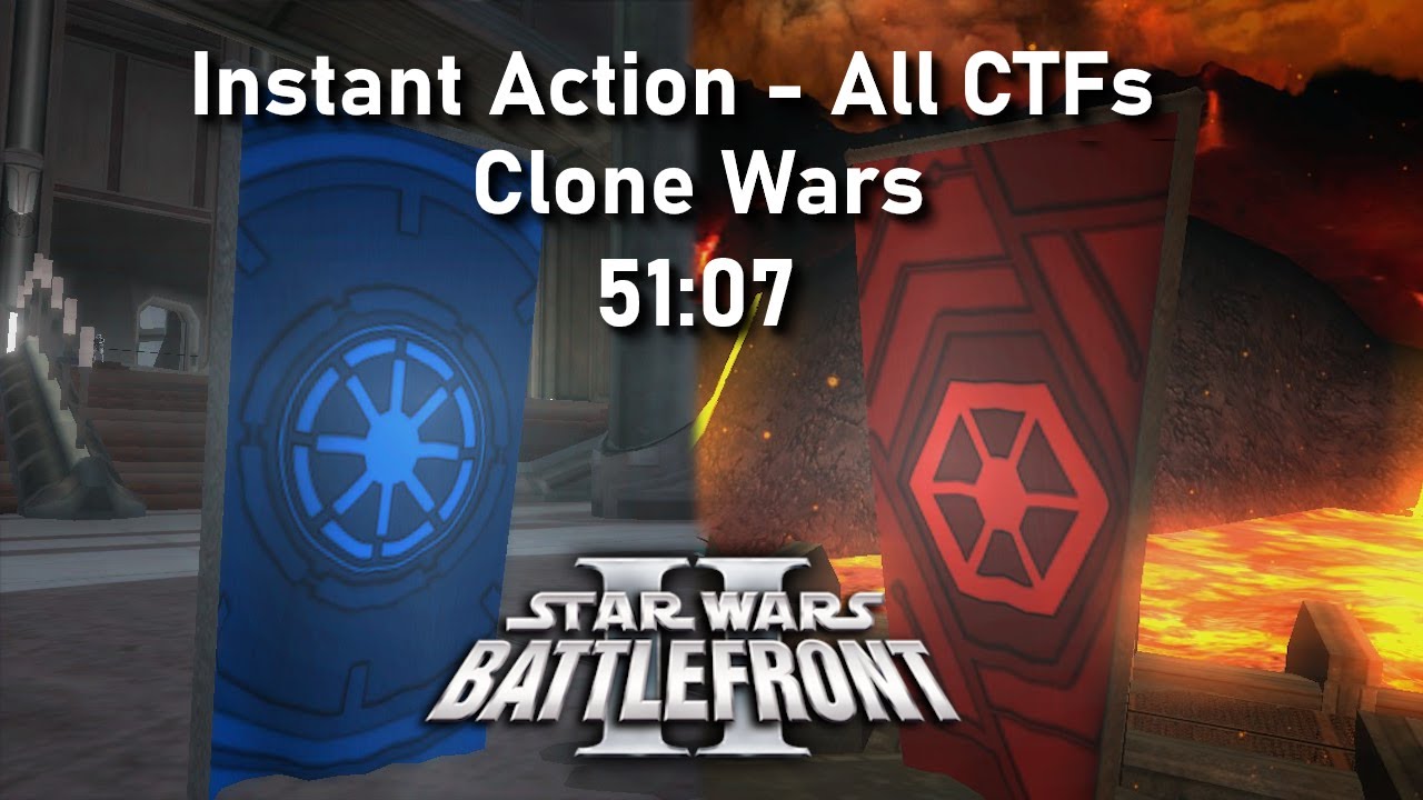 [PB] Star Wars Battlefront II (2005) Speedrun - All CTFs - Clone Wars in 51:07
